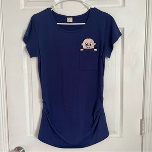Darling Blue | Navy Baby Maternity Top